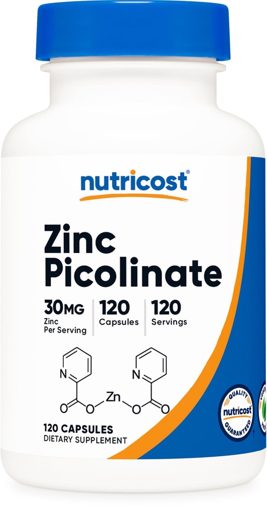 Nutrikost tsink Pikolinaat 30 mg, 120 kapslit - Gluteenivaba ja mitte-GMO