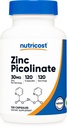 Nutrikost tsink Pikolinaat 30 mg, 120 kapslit - Gluteenivaba ja mitte-GMO