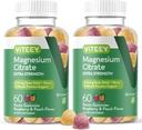 Magneesiumkummid täiskasvanutele - 170 mg magneesiumtsitraatkummi rahu, une, närvide ja lihaste funktsiooni toetamiseks - vegan, gluteenivaba - 120 loend