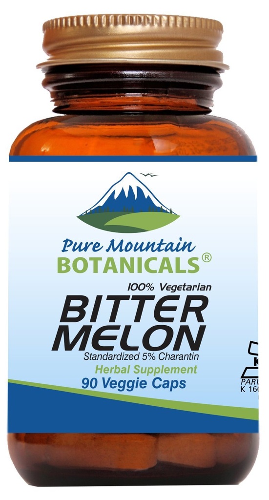 Pure Mountain Botanicals Bitter Melon kapslid - Kosher Vegan kapslid 500mg Bitter Melon Extract Supplement
