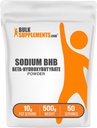 BulkSupplements Sodium BHB Powder - Beta-Hydroxybutyrate Powder, BHB Supplement - Unflavored & Gluten Free, 10g per Serving, 500g (1.1 lbs) (Pack of 1)