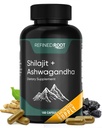 Shilajit meestele 1000mg ja Ashwagandha täiendused 500mg (180 kapslit) - (20% Fulvic Acid Supplement) - Shilajit naistele