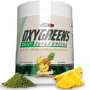 EHP Labs OxyGreens Super Greens Powder - Spirulina & Chlorella Superfood, Green Juice Powder & Greens Supplements koos prebiootilise kiud, Antioksüdandid & Immunity Support, 30 Serves (Pineapple)
