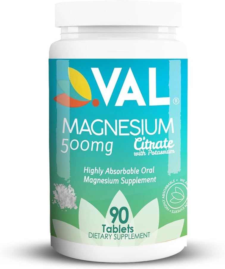 VAL Magneesiumtsitraat + B6 + kaalium, 90 tabletti