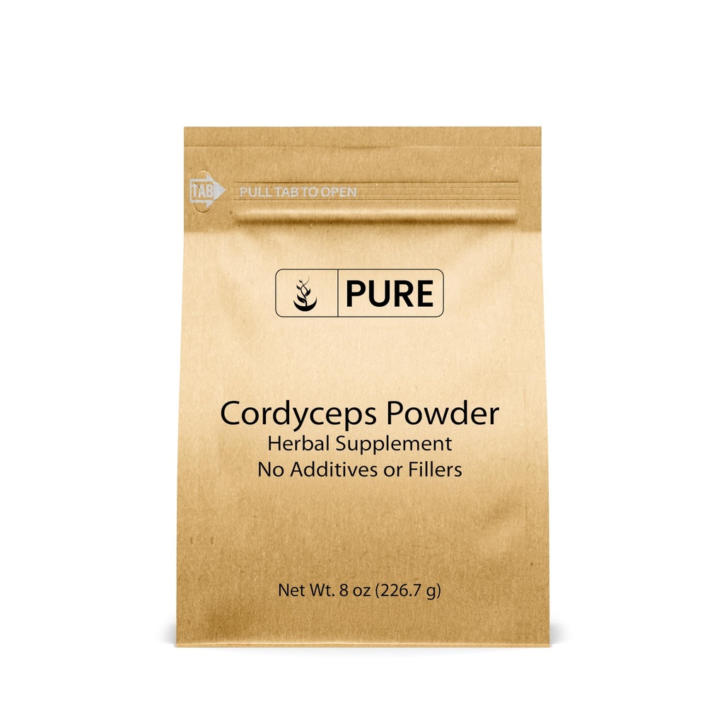 Puhtad originaalkoostisosad Cordyceps (8oz) Traditsiooniline taimsete täiendada, Non-GMO