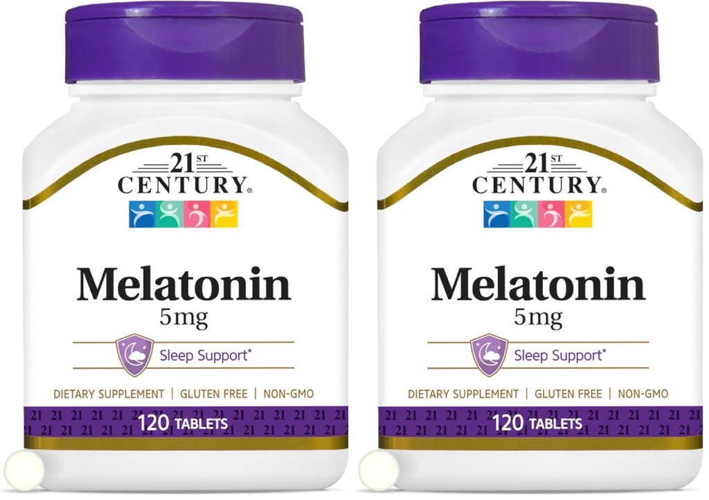 21. sajandi melatoniin 5 mg tabletid, 120 loendurit (2. pakend)