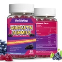 2 Pack Quercetin Gummies 1200MG, Quercetin Gummies Bromelain, Tsink Vitamiin C, Immuunsüsteemi Vegan Gummy täiskasvanutele & Kid, 120 Vegan