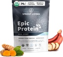 Sprout Living, Epic Protein, Taimne Valk & Superfoods Pulber, Real Sport | 24 Grams Orgaaniline Valgu Pulber, Taastamine, Vegan, Mitte Piimatooted, Mitte-GMO, Gluteenivaba, Madal suhkur (1 Nael, 12 Servings)