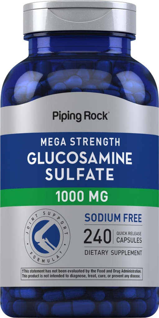 Torukivi glükoosamiinsulfaat 1000mg | 240 kapslit | Megatugevus | Ühine tugi | Naatriumivaba | Mitte-GMO & Gluteenivaba lisand