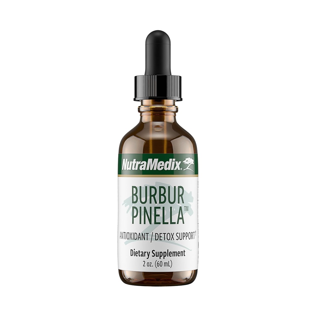 NutraMedix Burbur-Pinella Aju Tervise Toidulisandid Täiskasvanutele - Võitle Aju Udu Ja Edendada Närvi Toetust - Aid A Terve Keha Detox Puhastus - Biosaadav Vedel Formaat (2 oz / 60 ml)