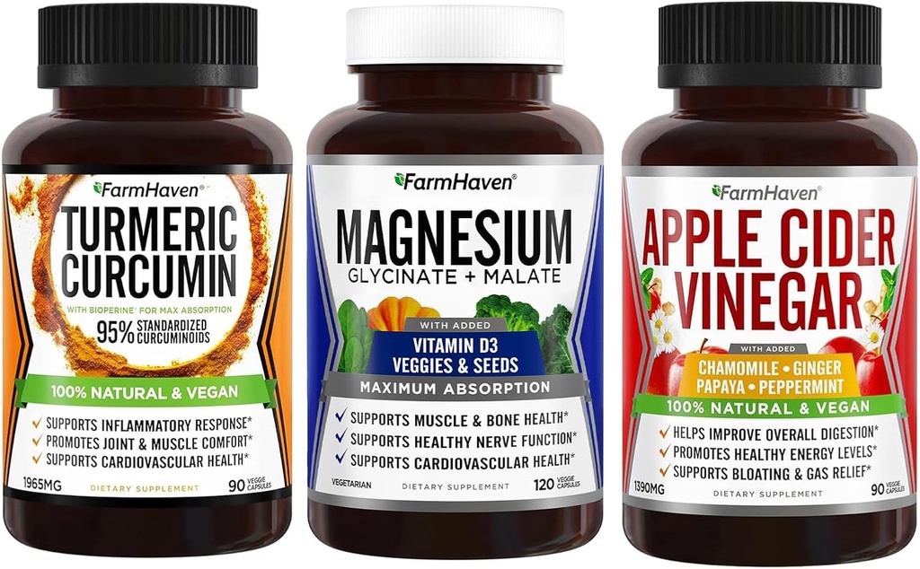 FarmHaven Magnesium + Piimaohakas + Õunasiidriäädikas