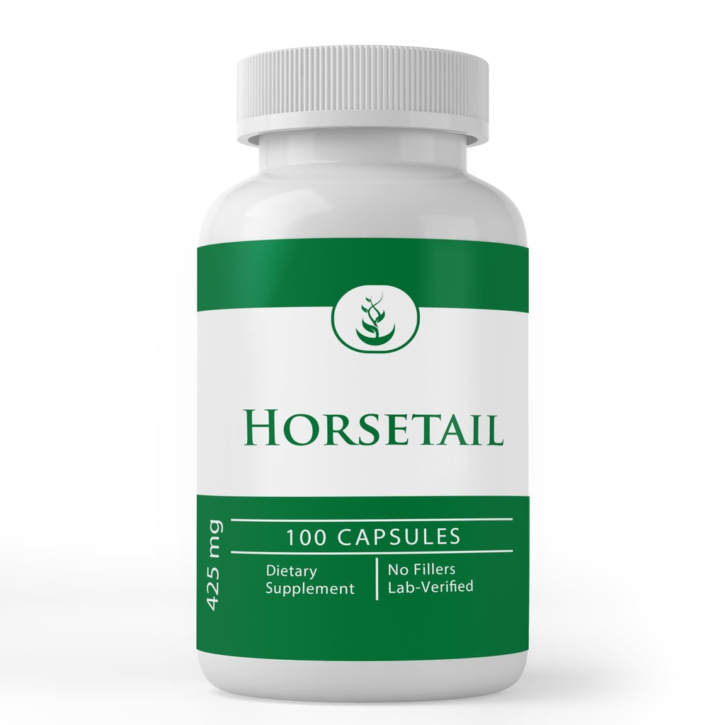 Puhas originaalkoostisosa Horsetail (100 kapslit) Alati puhas, ei lisandeid ega täiteaineid, Lab kontrollitud