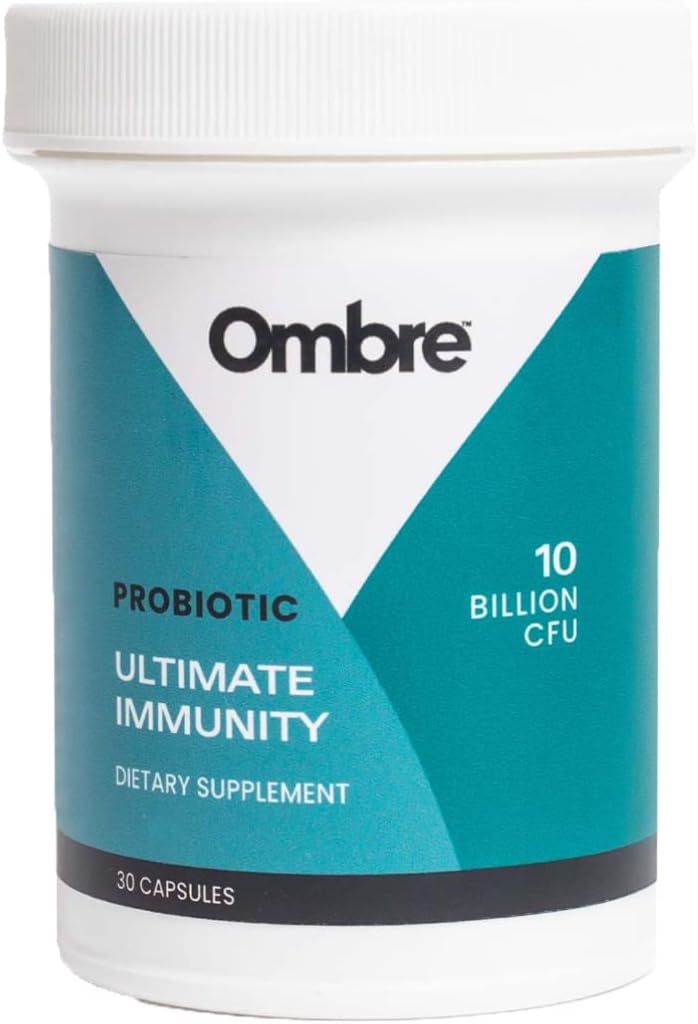 Ombre Ultimate Immunity Probiootikumid, Immune Support Supplement, 10 Miljard CFU, Shelf-Stable, 30 Servings