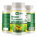 Neem Turmeric kapslid (tabletid) - suure tugevusega Azadirachta Indica tabletid, Neem lehed ja kurkum võrdse suhtega - 300 tabletti, 150 serveerimist, 1000 Mg. Pakend 1 .