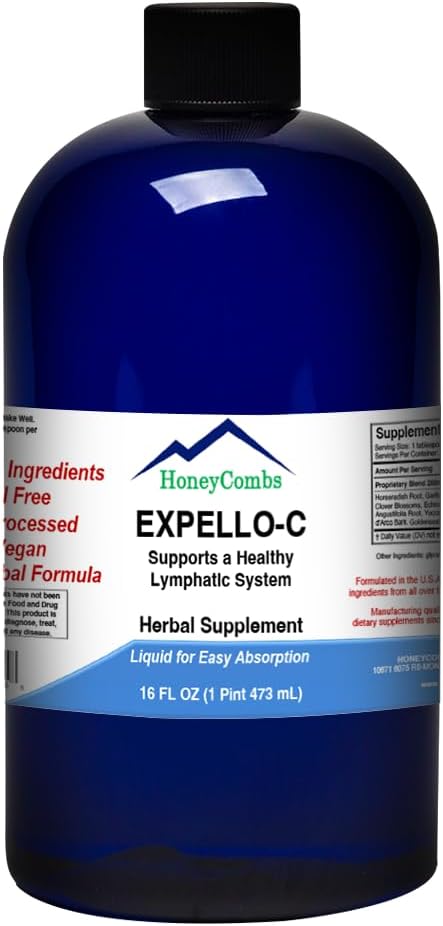 Expello-C - Ultimate Cellular Detox – Cleanse and Detox – Echinacea, Goldenseal & Red Clover Supplement – Alcohol-Free Liquid Liver Cleanse, Kidney Cleanse and System Booster, 16 Fl Oz.