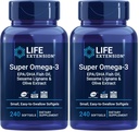 Life Extension Super Omega-3 EPA / DHA kalaõli, seesami ignaanid ja oliiviekstrakt - süda, aju, põletik Tervishoid, gluteenivaba, lihtne neelata, mitte-GMO, 240 Softgels (pakk 2)