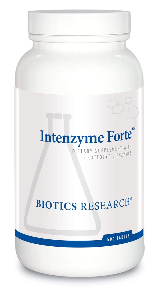 Biotics Research Intenzyme ForteTM proteolüütilised pankrease ensüümid, pankreatiin, bromelain, papaiin, lipaas, amülaasi lisand toetab tervislikku valgu seedimist-immuunsust ja ringlevat funktsiooni 500 tabletti
