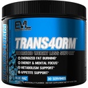 Evlution Thermogenic Fat Burning Support Pulber Toitumine Trans4orm Kiire Toimiv Energiapulber, et toetada kiiret ainevahetust Kaalulangus ja vaimne fookus CLA karnitiini ja Alpha GPC - Blue Raz