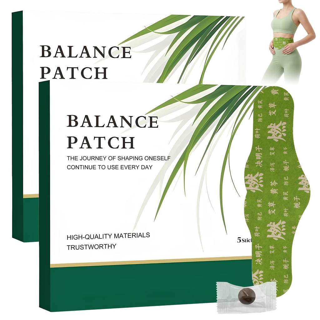 2 Box Taimne plaaster Pad Balance, Mugune taimne naba plaastrid, Pikaajaline kõhumugavus (1 Boxes 5 tükk)