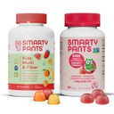 SmartyPants Kids Multivitamiin Fiber Supplement Gummies ja probiootiline immuunsus Bundle: Omega 3 kalaõli (EPA / DHA), vitamiin D3, C, vitamiin B12, B6, seedetrakti ja immuunsüsteemi tugi (30 päeva pakkumine)