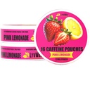LyvWel 72mg Kofeiini energiakotid | Nootroopne fookus ja neurotugi | 3-pakend 16 kotiga ühe purgi kohta | Tubakavaba, nikotiinivaba, kiire energialahendus (3 pakendit, roosat limonaadi)