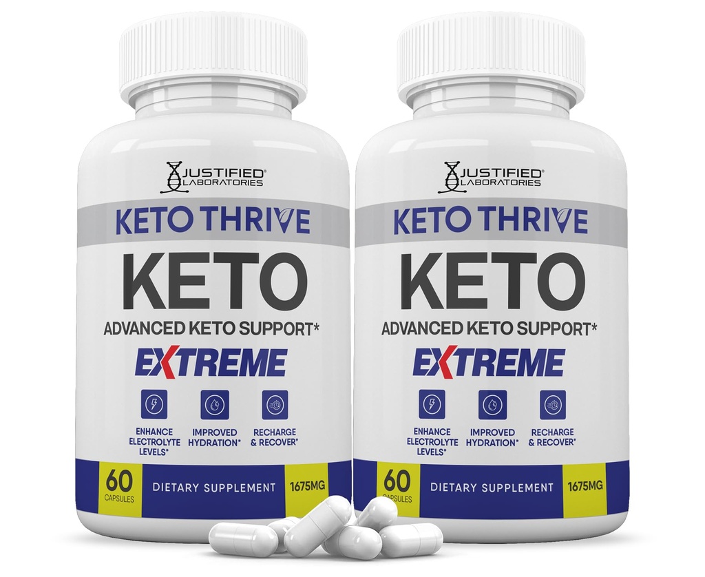 (2 Pack) Keto Thrive Keto ACV Extreme Pills 1675MG Keto Support Blend Kapsel Alternatiivne Keto ACV Formuleeritud Apple Siider Äädikas Ekstra Neitsioliiviõli Pulber Roheline tee Leaf 120 kapslit