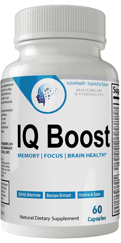 IQ Boost Smart Pill Optimal Cognitive Support Brain Omega Original Nootropic Pills Capsules