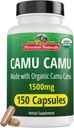 Peruu Naturals Orgaaniline C-vitamiin Camu Kapslid 1500mg - 150 Vegan pillid, Natural C-vitamiini kogu toidu Camu Berry Orgaaniline, Non-GMO
