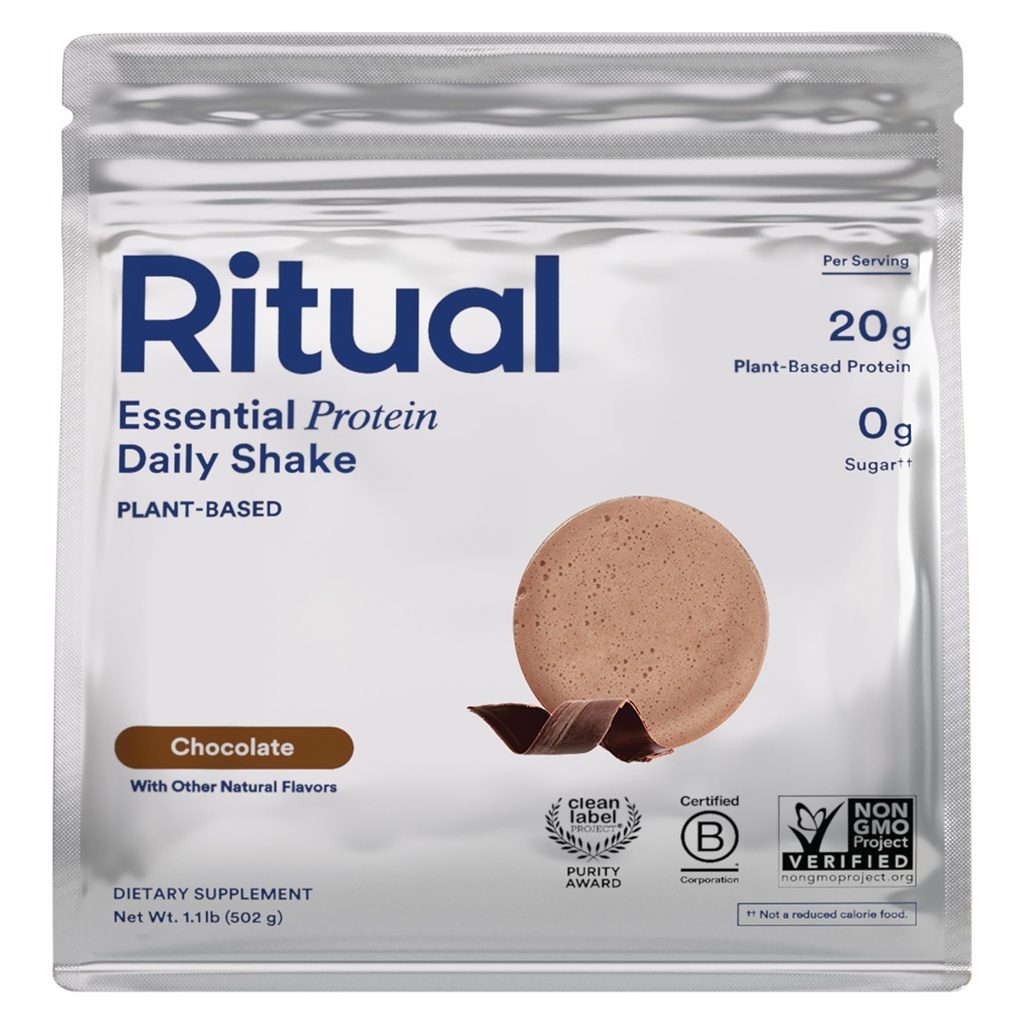 Rituaalne veganvalgu pulber - 20 g herneproteiin BCAA täieliku aminohappeprofiiliga - toetab leanlihast * - taimepõhist valku - testitud raskemetallide jaoks - suhkruvaba ** - mitte-GMO - šokolaad - 1 lbs