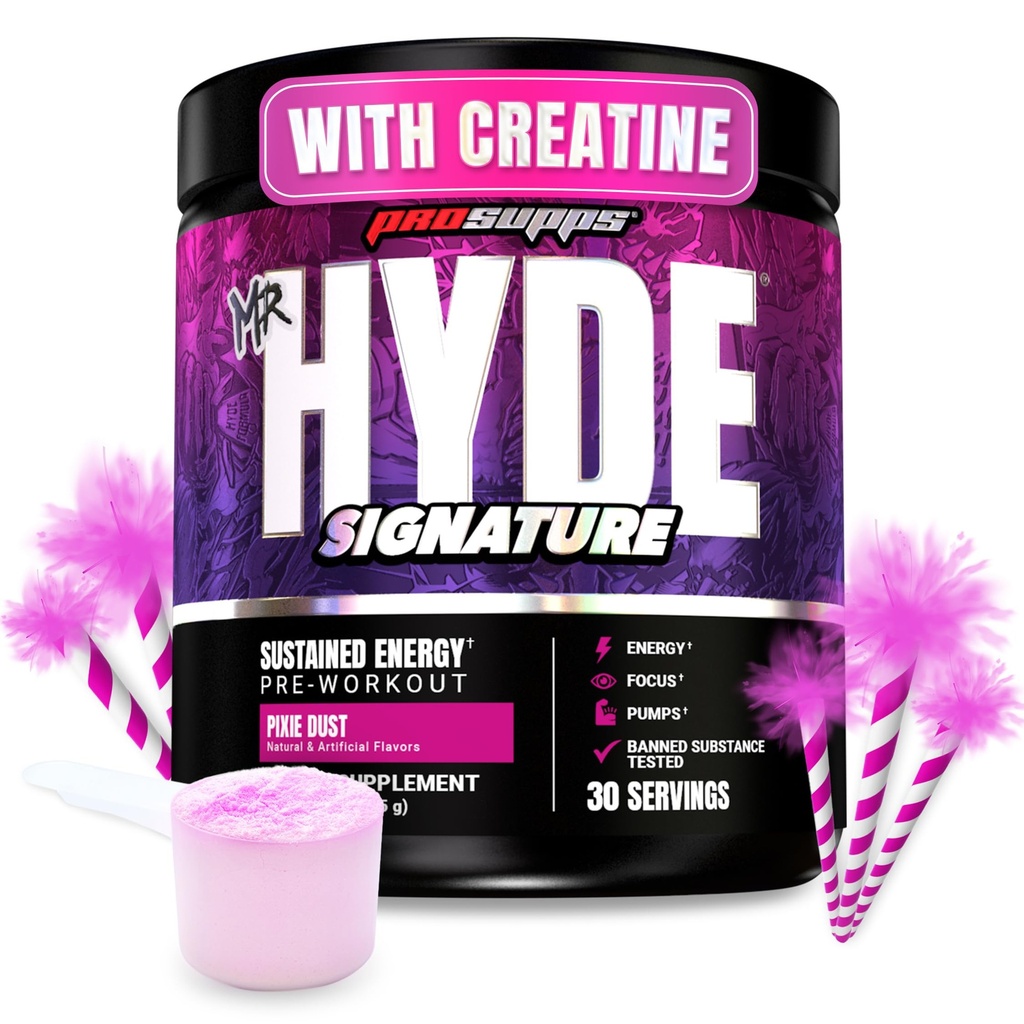 PROSUPPS Mr. Hyde Signature Pre Workout Pulber koos kreatiini, beeta-alaniin & kofeiiniga - Performance, Energy & Kestvus - Puhas Fitness & jõusaali täiendused meestele ja naistele (Pixie Tolm, 30 Servings)