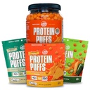 Twin Peaks Low Carb, Keto Friendly Protein Puffs, 3 kotti sorteeritud Maitse Puffs + 1 Jug Nacho Juustu Maitse Puffs
