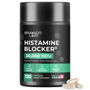 Bravado Labs DAO Supplements Histamiini Blocker - Extra Tugevus 30 000 HDU DAO Ensüüm + Diamine Oksüdaas & C-vitamiin igapäevaseks histamiini metabolismiks ja immuunsuse toetamiseks - 120ct