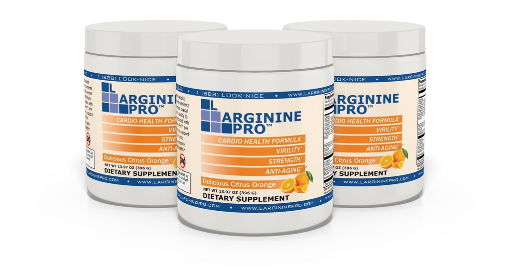 L-ARGININE PRO | 5500mg L-arginiin Plus L-tsitrulliin 1100mg Orange Powder Drink Mix Supplement suurendada lämmastikoksiidi tootmine