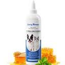 Itch Relief Ear Cleaner koertele ja kassidele Looduslik õrn valem Manuka Honey & Green Tea - kolmekordne botaaniline pesu infektsioonide ja pärmseente ennetamiseks, PH Tasakaalustatud No-Sting 8.45 oz