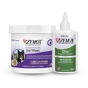 PET KING BRANDS ZYMOX Ensümaatilised kõrvapuhastused ja Otic lahus Hüdrokortisoon Tasuta koertele ja kassidele - tootekomplekt - mustuse, vaha, haisvate kõrvade ja nakkuste leevendamiseks, 100 loend pühkimist ja 4oz pudelit