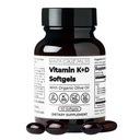 Santa Cruz Paleo vitamiin K2 + D3 Softgels, igapäevane toidulisand orgaanilise oliiviõliga, sisaldab K1-vitamiini ja kahte K2-vormi, toetab südame ja luu tervist, gluteenivaba, suhkruvaba, Paleo, Keto, 60 krahv