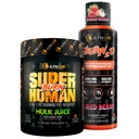 ALPHA LION kangekaelne rasva kadu Stack - Superhuman Burn Pre Workout + Burn2O Vedel L-karnitiin 2000mg (ShredBerry) - 2-in-1 Thermogenic Fat Burning Stack meestele ja naistele
