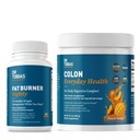 Dr Tobias Fat Burner Nightly & Colon Everyday Health Peach Mango - öine ainevahetuse toetamine ja igapäevane Psyllium Fiber jook seedetrakti tervise jaoks