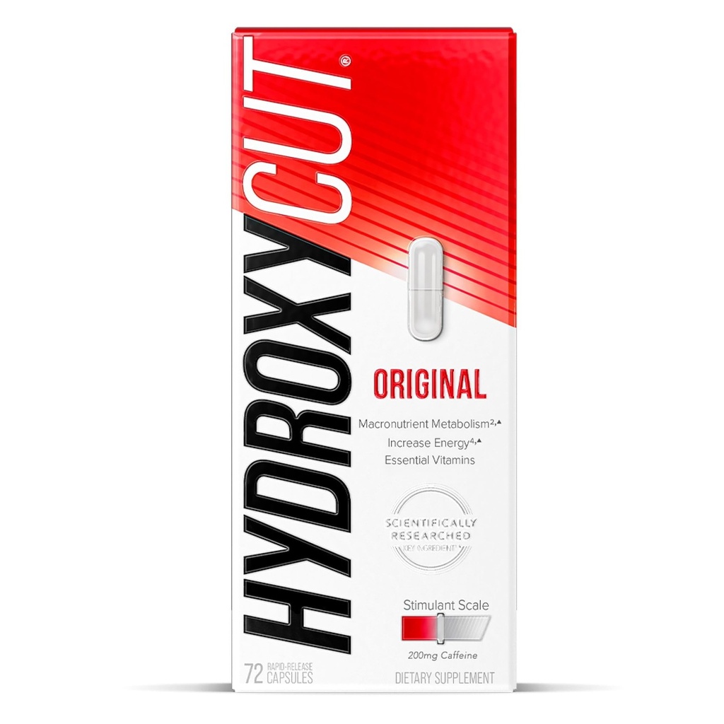 Hydroxycut Original - 72 kiirvabastuskapsleid - 200 mg kofeiini - suurendada ainevahetust, põletada kaloreid, suurendada energiat - naistele ja meestele