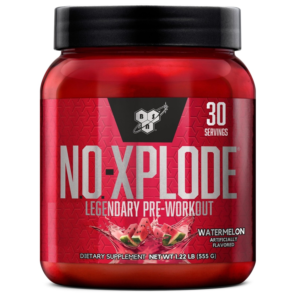 BSN N.O.-XPLODE Pre Workout Pulber, energialisa meestele ja naistele kreatiini ja beeta-alaniini, arbuus, 30 serveerimist, 1,2 naela (pakendamine võib varieeruda)