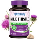 Piimaohakas, 300 mg, kontsentreeritud seemneekstrakt 80% silymariiniga, maksa puhastamine Detox meestele + naistele, üks kord päevas, 90 Veggie kapslit