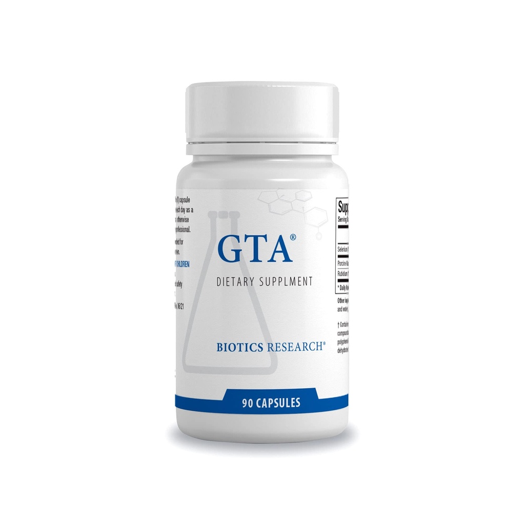Biotics Research GTA - Seleenilisandi Rubiidium, sigade näärmete, endokriinsete näärmete tugi, optimaalne hormonaalne tasakaal - SOD, katalaasi, fütokeemiliselt piiritletud jäljeelemendid TM - 90 kapslit