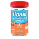 Pepcid rahustav Antacid Gummies, kõrvetised Relief + Stress Relief Juhuslik kõrvetised, Upset Magu ja happe seedimist, koos Sidrun Balm ekstrakt, trikaltsiumfosfaat, virsik-Raspberry, 32 ct