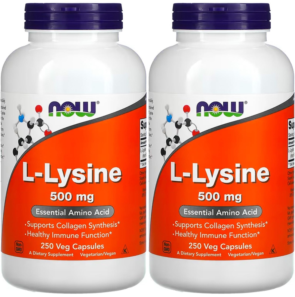 NOW Foods L- lüsiin 500 mg , 250 kapslit ( pakendis 2 )