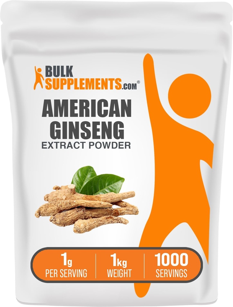 BulkSupplements.com Ameerika ženšenni ekstrakti pulber - ženšenni lisand, taimsed toidulisandid - gluteenivaba, 1 g serveerimise kohta, 5 kg (11 naela) (pakk 5)