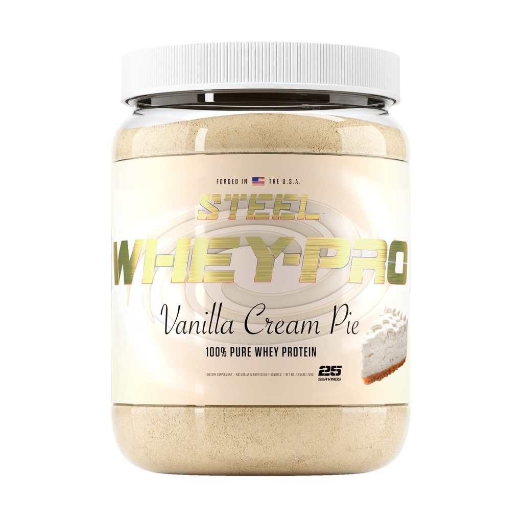 Teraselisandid vadaku-Pro | 100% puhas vadakuvalgu pulber meestele ja naistele | Vanilla kreempirukas | Lihaste juurdekasv & lahja lihaste taastumine | Gluteenivaba | 1.65 naela | BCAA 5 g | Mitte-GMO | 25 serveerimist