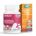 Milkaid Junior Lactase Enzyme tabletid Vanilla 60 närimistabletid + Colief C-vitamiini tilgad 30 ml - Laste seedetrakti tugi ja immuuntervise komplekt (Vanus 1+)