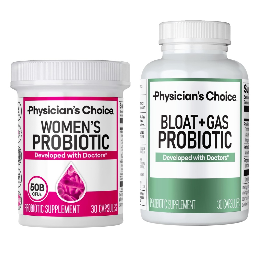 Arsti valik Naiste probiootikum 30ct + Bloat & Gas Probiootikum 30ct - Advanced Seedetrakti Tervise Bundle naistele