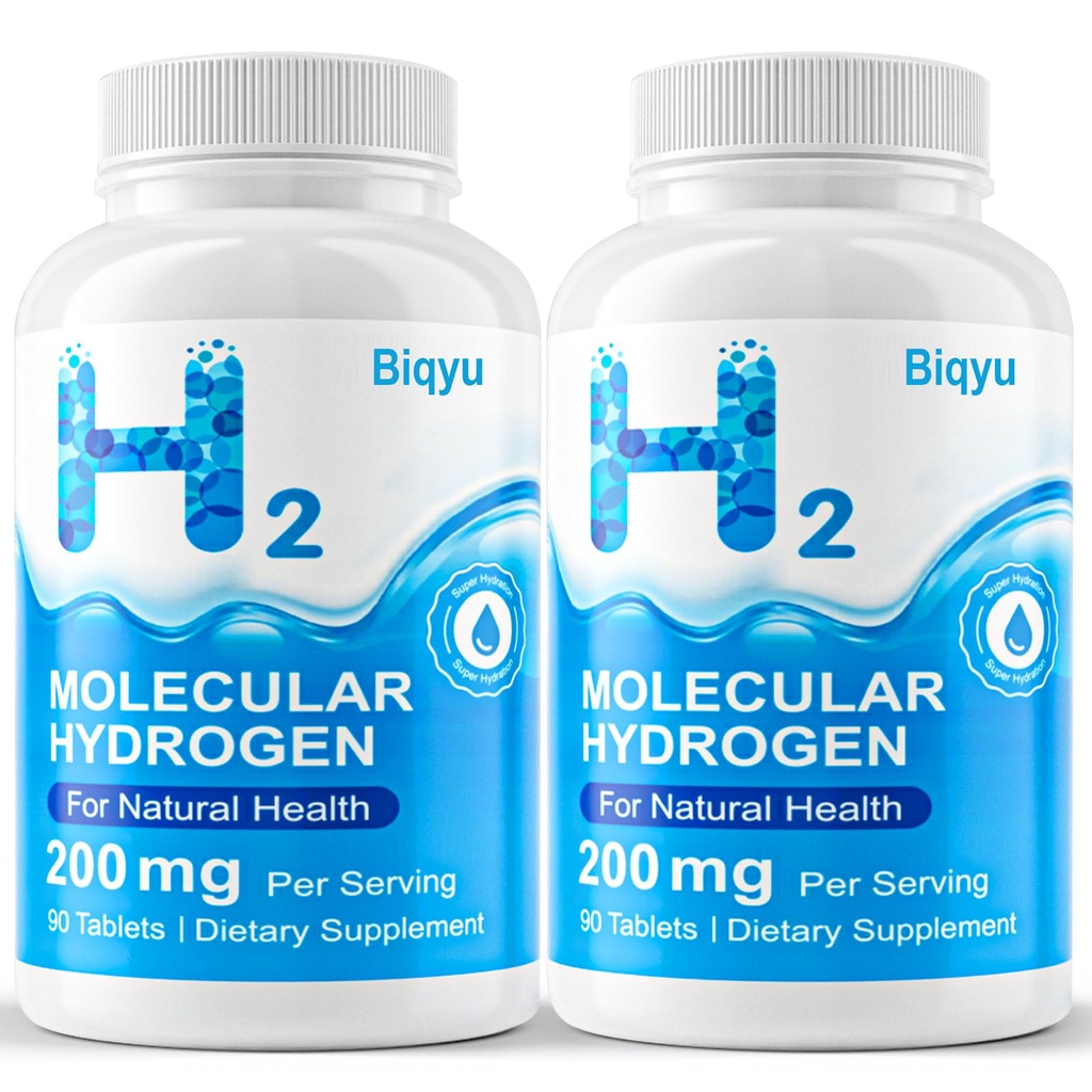 Vesiniku veetabletid, vesiniktabletid-2 pakendid Kokku 180 loendust, tugev molekulaarne vesinik aju jaoks, energia ja ainevahetuse tugi, Gluteenivaba ja mitte-GMO
