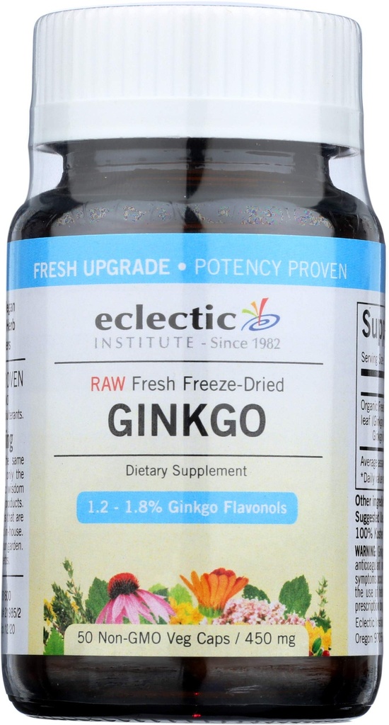 Eklektiline Ginkgo 450 Mg Fduv klaasiga, sinine, 50 krahv